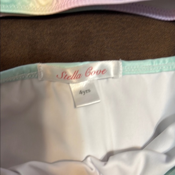 Pastel Rainbow Ruffle Bikini Set - Picture 2 of 4